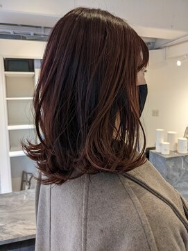 アンド(&.) 春カラーのミディアムボブ☆