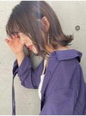 外ハネボブ×ツヤ×透け感ブラウン