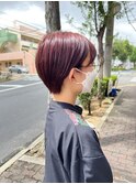 マッシュショートのカシスカラー☆