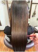 大人可愛いストレートロングツヤ髪髪質改善ナチュラル