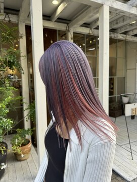 ラウブロッサム 大宮西口店(Lau Blossom) ラベンダーカラー×ピンクカラー　アンブレラカラー