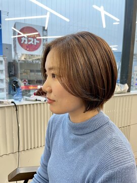 エイト 池袋店(EIGHT ikebukuro) 前髪長めの大人ショートボブ