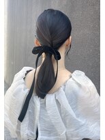 マノハル(MANOHARU)&nbsp;後ろ姿美人に　お呼ばれセット　黒髪タイトポニーアレンジ