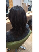 ブロッサム 東中野店&nbsp;30代40代ミディアムウルフ前髪パーマくびれ今時抜け感