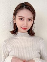 オーブヘアー ジュン 鹿屋店(AUBE HAIR june)&nbsp;小顔ナチュラルロブ/20代30代40代/外ハネ/おくれ毛カット