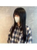 黒髪ロング10代20代プルエクステ名古屋レイヤーカット