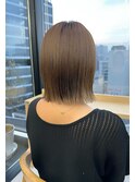 魅力倍増カールシアーカラーショートヘアダークアッシュ