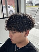 ホワイト(WHITE)&nbsp;波巻きパーマ/波巻きスパイラル/メンズパーマ