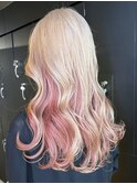 ピンクヘアーくすみベージュピンクグレープフルーツ_ba408832