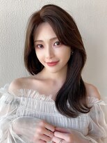 アフロート ディル(AFLOAT D'L) 30代シースルーぱっつん前髪で結んでかわいいくびれヘア