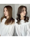 ストレートから柔らかカールで華やか変身