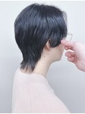 <マッシュウルフくびれショートウルフ大人ショートボブ30代40代3