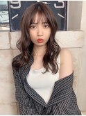 黒髪/クラゲヘアー/オリーブグレー/小顔/ココアベージュ