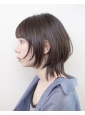 ウルフ#アッシュブラウン#外ハネウルフ#ミディアムウルフ#ボブ