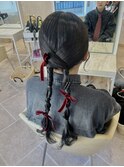 タイト×リボン　編み下ろし