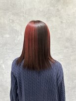 アース 酒田店(HAIR&MAKE EARTH)&nbsp;デザインカラーが効いてるオシャレなレッドブラウンカラー！