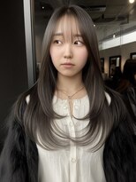 ネハス ナガオカ(nehus.nagaoka)&nbsp;xカット//ホワイトグレージュ/レイヤーカット/チェリーブラウン