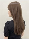 美髪ストレート×髪質改善トリートメント◎オリーブグレージュ