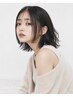 カット+範囲は前髪からサイド（耳の上）迄の縮毛矯正+フローディアTr/15000