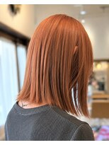 リエットヘアー 西尾市杢左店(Lie-et. hair)&nbsp;透明感×艶感で叶える大人のオレンジベージュ｜西尾市