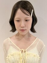 ラミエバイメルト 下北沢(lamie by melt)&nbsp;大人ボブ顔周り前髪カットミントベージュブリーチなしカラー韓国
