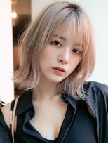 ロッソ 大橋店(Rosso) ピンクベージュの柔らかボブ【大橋】