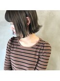 切りっぱなしボブ&人気の暗髪グレー♪