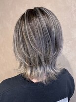 ココンヘアー(KOKON hair) エアタッチ　バレイヤージュ ●シルバー