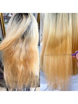 アンフィユヌキャトル(AnFye une Qatll) 【髪質改善】ジュエリーシステム×LULUTr×【縮毛矯正】【艶髪】