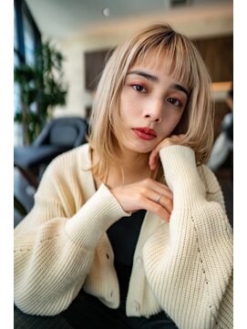 オースティン 流山おおたかの森(AUSTIN) 大人かわいい前髪セシルカットココアブラウンフリンジウェーブ