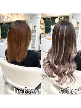 ヴォーグ(VOGUE) シールエクステでハイライトロング☆