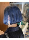ボブ×サファイアブルー