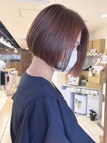 クオリス 上板橋店(QUALIS) 大人かわいい★前下がりボブオレンジワンカール 20代30代 ツヤ髪