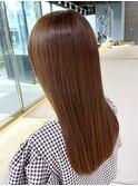 ツヤストレートロング_グレージュカラーボブウルフ_ba400301