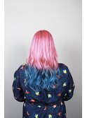 pink × sky blue