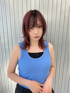 キバ(kva) ▽□□▽ミディアムウルフ×デザインカラー