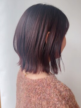 モリオフロムロンドン 原宿本店(morio from London) 【morio原宿】くびれボブ ピンクカラー