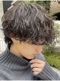 波巻きスパイラルパーマ/刈り上げ/ウルフ/メンズパーマ/茅ヶ崎