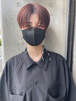 ベコ(Beco)&nbsp;センターパートオレンジヘア20代30代