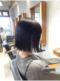縮毛矯正×切りっぱなしボブ