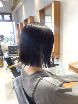 ジールサロン つくば本店 縮毛矯正×切りっぱなしボブ