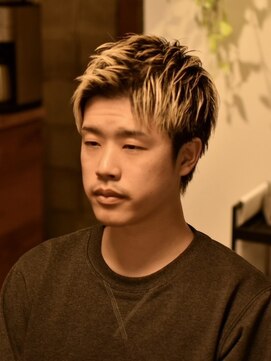 リム メンズヘア(LIM men's hair) 金髪グランジスパイキーショート【メンズカット/メンズヘア】
