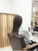 グレージュ×フェミニンロング
