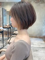 アフロート ルヴア(AFLOAT RUVUA)&nbsp;みねスタイル♪ 前下がり ひし形 ショートボブ 30代 40代 50代