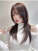 ミニウルフレイヤーカット顔周りカット前髪カット韓国ボブ/原宿