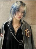 レイヤーカット/ウルフ/ホワイトブロンド/外ハネボブ/美髪