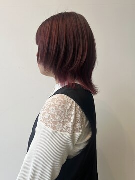 ロックス バイ マグ 松本(rocks BY MAG) チェリーレッド暖色カラーボルドーワインレッド春カラーよ