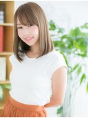 綾瀬/髪質改善/美髪☆斜めバング×ペールベージュl