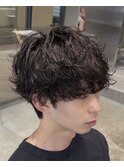 渋谷ルーズパーマシャドーパーマフェザーパーマメンズミディアム