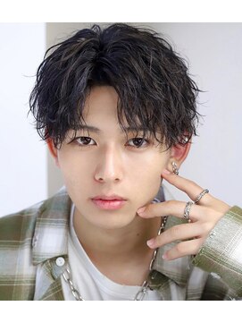 カット＋波巻きパーマ